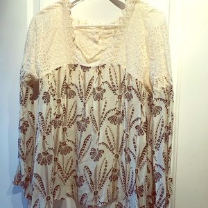 Anthro Lace Blouse